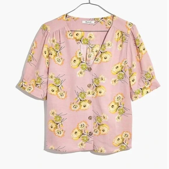 Madewell Tops - Madewell Plaza Button-Front Shirt in Dutch Dandelions | Size Small
